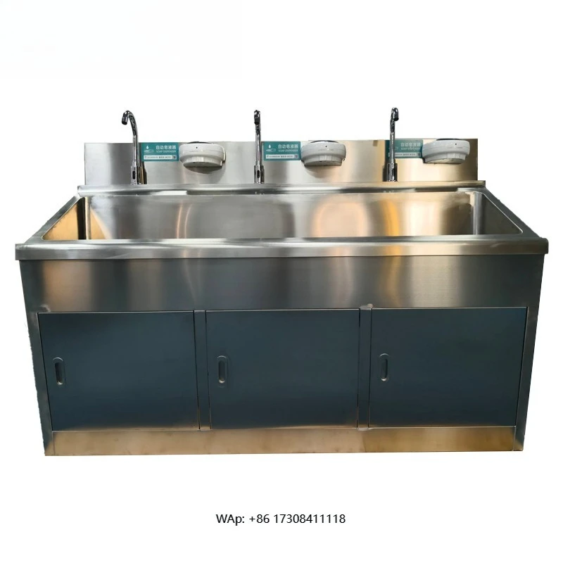 Foot Operated Wash Sink/ Stainless Steel Sensor Wash Hand Sink Scrub Sink