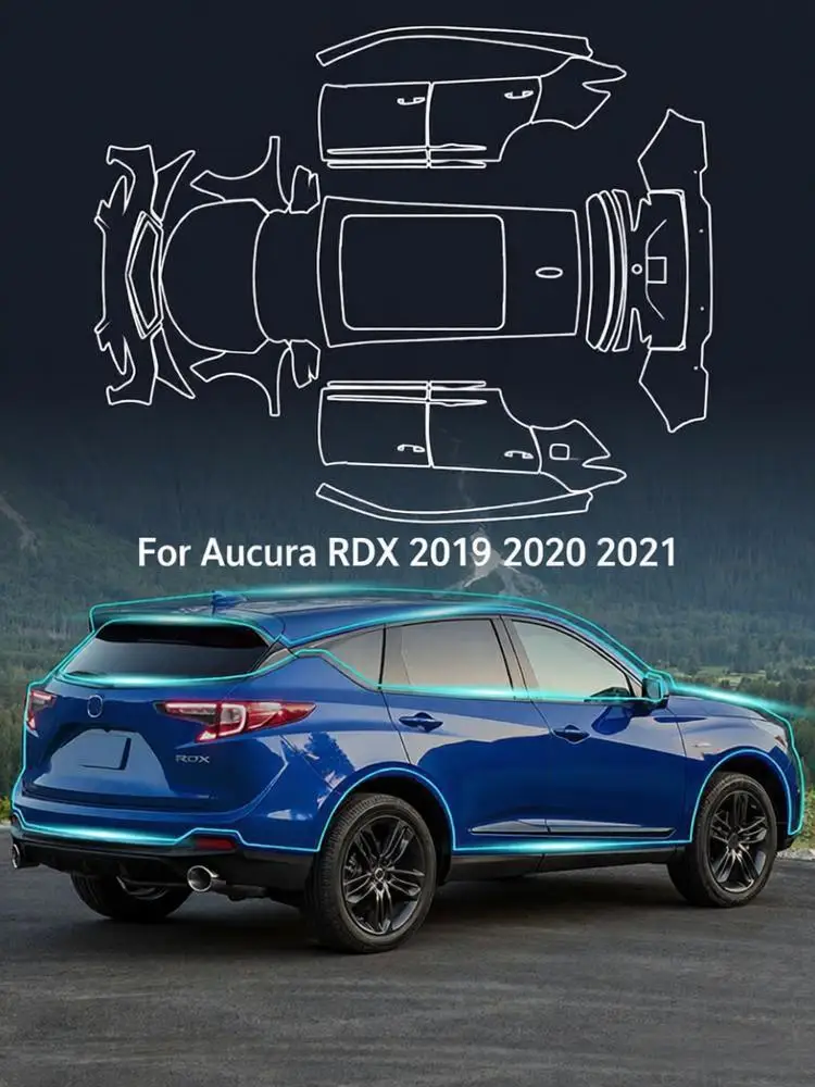 For Acura RDX 2019-2021 TPU Bumper Hood Scratch-Resistant Self-Healing Paint Protection Film﻿ Invisible Pre-cut PPF Kit