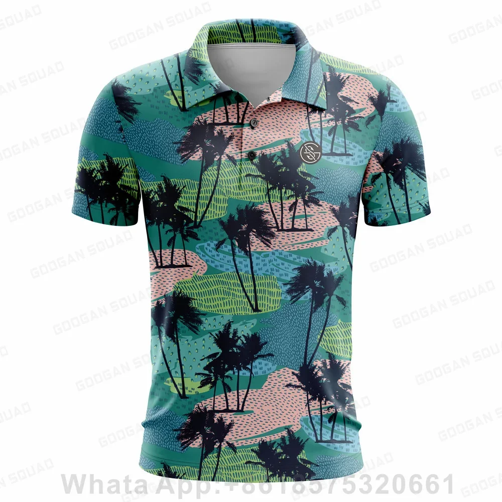 GOOGAN SQUAD Fishing Clothes Men's Polo Shirt Short Sleeves Fast Dry Breathable Casual Shirt Wild Shirt Tops F1 Racing Clothing view 2