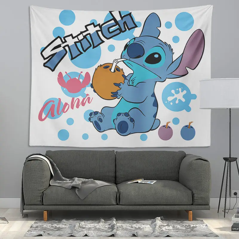 

Stitch party props background cloth tapestry animation surrounding dormitory decoration cloth layout wall covering tablecloth