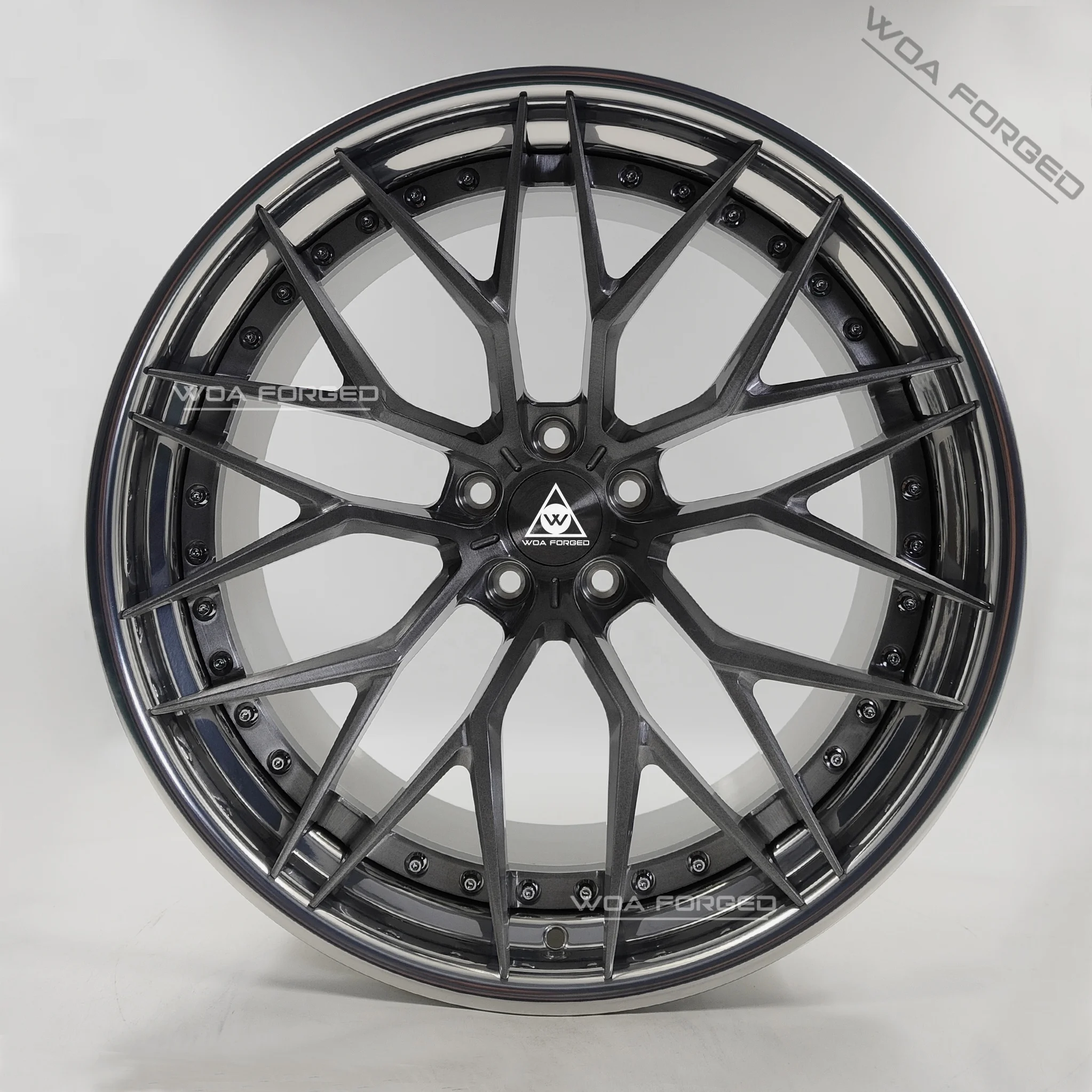 

WOAFORGED 2 Piece Forged Brushed Polished 5x120 5x112 5x114.3 17 18 19 20 21 22 Inch Wheel for BMW Audi Racing Car Wheel