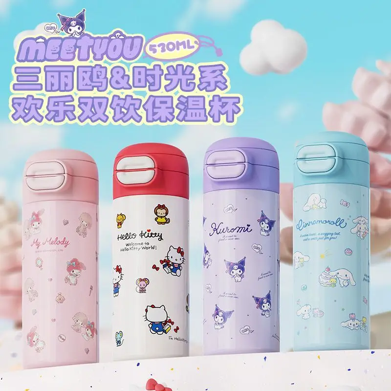 316Sus سانريو كوب عازل مرحبا كيتي سينامورول كورومي Kawaii مستقيم شرب كوب جودة عالية عالية المظهر فتاة هدية