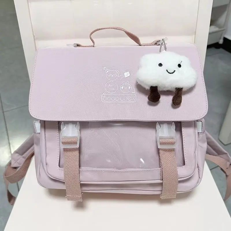 Japanese Y2k Aesthetic Kawaii Backpack Girls Sweet Y2k Aesthetic Chic Ita Bags Fashion Women Transparent Ins Students Schoolbags