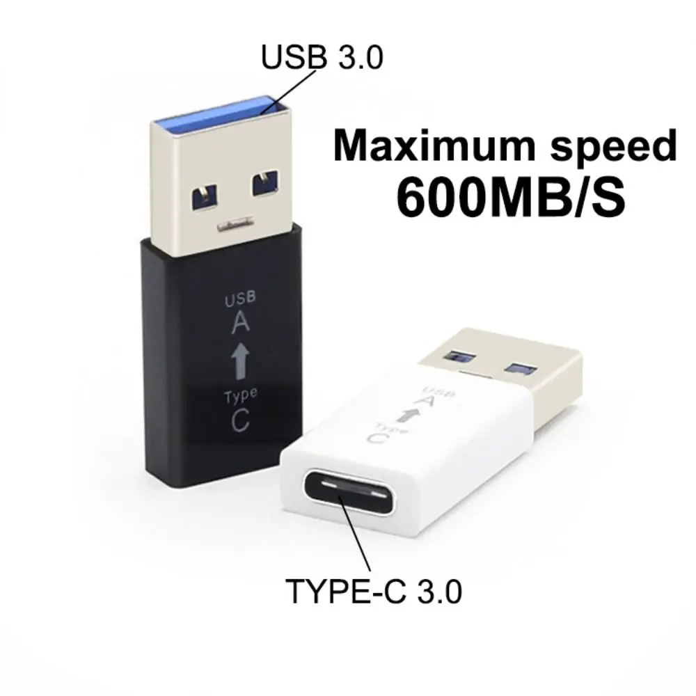 ABS Type C Female to USB 3.0 A Male Adapter Easy To Use High-speed Transmission OTG Converter Travel Mini for Type-C Port