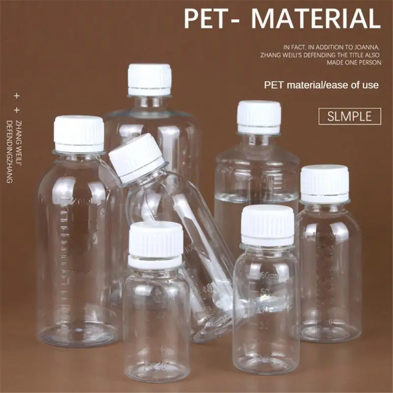 Scale Marking Convenient Storing Robust Durable Clear Plastic Bottles Water Agent Storage Quality Plastic Pet Sampling Bottles