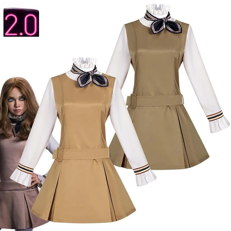 

Меган 2,0, полный комплект из фильма ужасов, сценический костюм на Хэллоуин, традиционный китайский женский этнический сценический костюм доктора