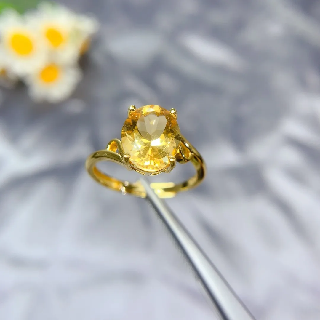 

Simple Natural Crystal S925 Ring Sterling Silver Jewelry for Women Fashion and Special Gifts Designed By A Designer