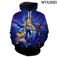 Game Yu Gi Oh Hoodies 3d Print Sweatshirts Men Women Hooded Oversized Hoodie Harajuku Pullover Sweatshirts Tracksuit Coat