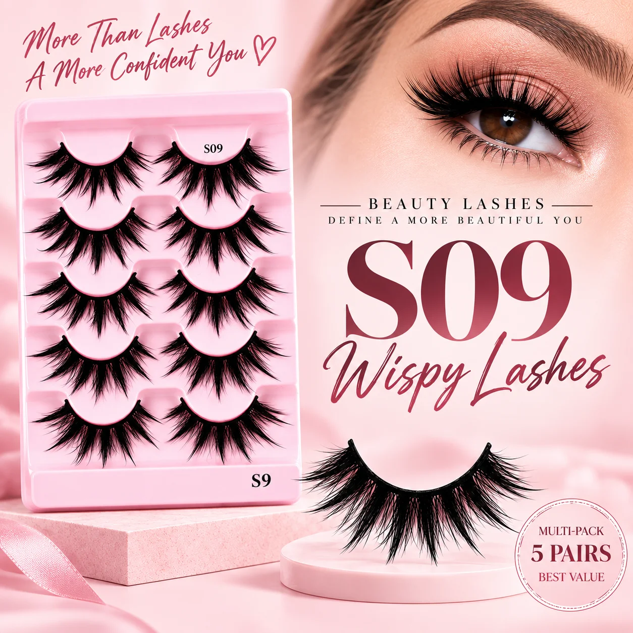 Yiernuo 1/5 Pairs Cosplay Anim - Eyelash Extension Wet Look recension och pris