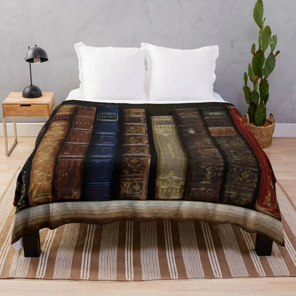 

Antique Books of Supernatural Episodes Graphic Art, Single and Repeating Pattern Throw Blanket