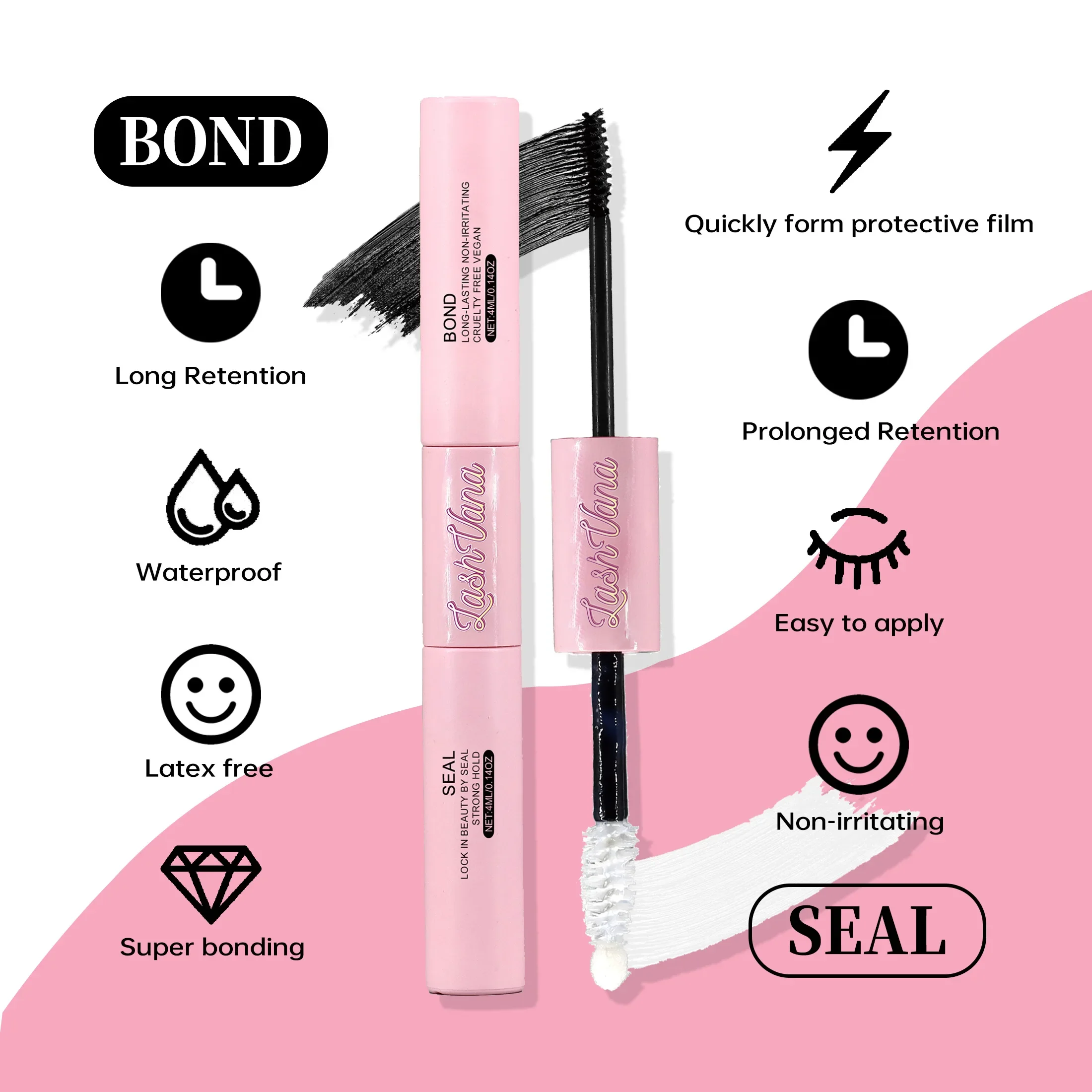 Kit de extensión de pestañas Premium DIY: 200 pestañas, herramientas de maquillaje de peinado y unión de pestañas 30D/40D/50D con pegamento y accesorios para pestañas