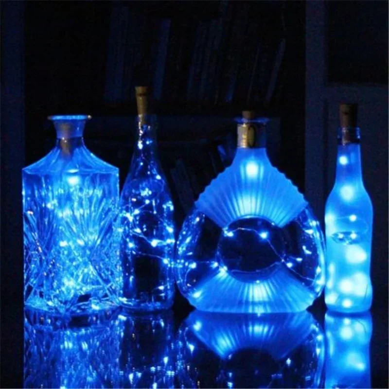 LED Cork Shaped Bottle Lights Wine Bottle Starry String Light for Festival Wedding Christmas Party Home Decor Fairy Night Lights