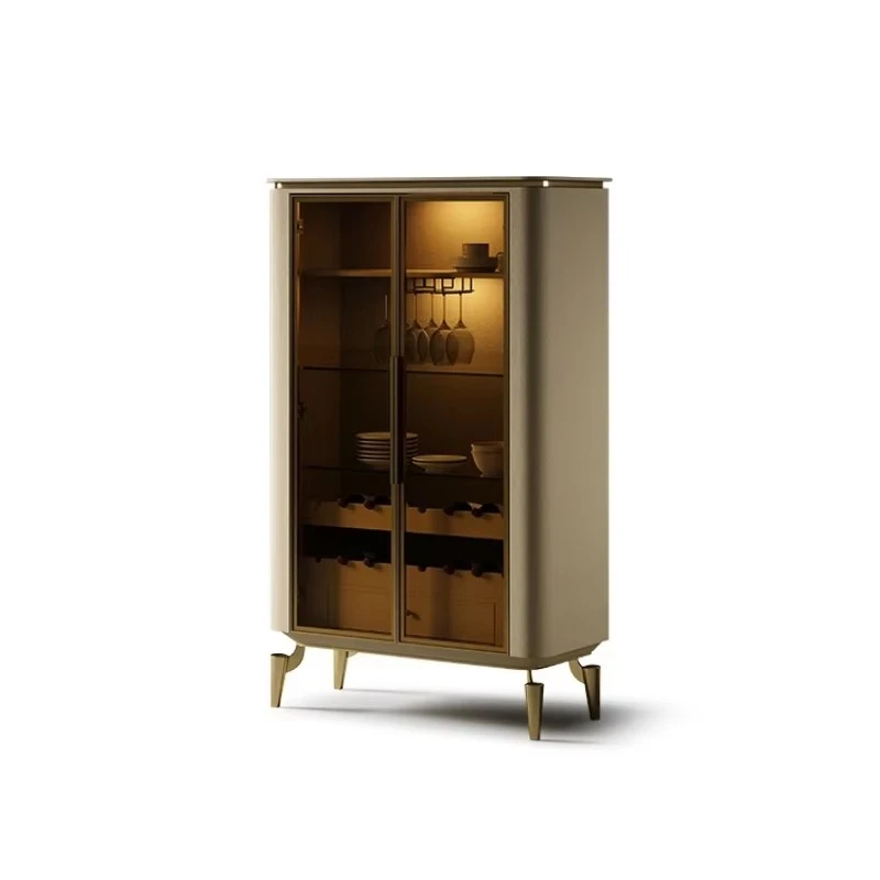 Modern simple solid wood wall-mounted wine cabinet living room furniture