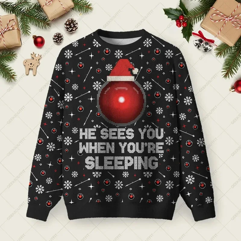 3D-Druck Lebkuchenmann Grafik-Sweatshirts Lustiger Weihnachtsmann Hässlicher Weihnachtspullover Unisex Weihnachten 2026 Pullover Freizeitkleidung – Detail 5