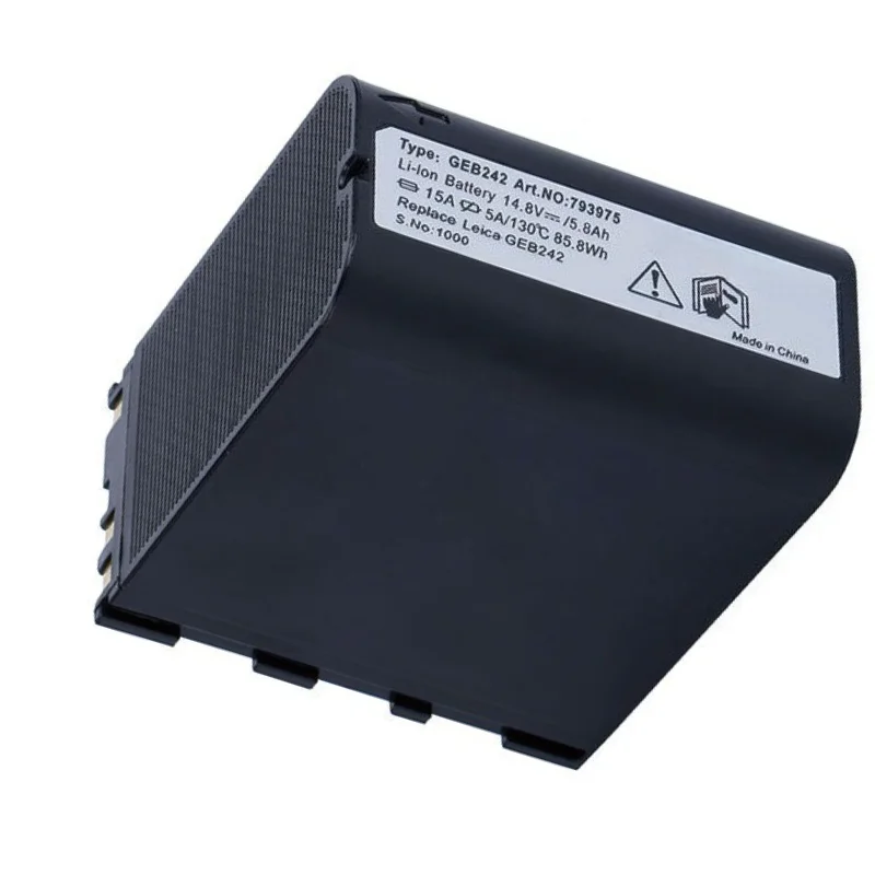 بطارية ليثيوم GEB-242 طويلة الأمد لـ Sokkia TM30 TS30 TS60 IM-101 وقت تشغيل ممتد لمحطة إجمالي معدات المسح