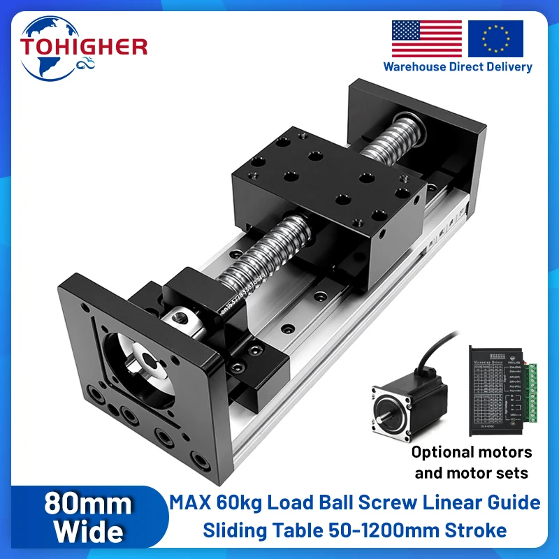

Комплект линейного перемещения оси XYZ с ЧПУ с шариковым винтом SFU1605 Линейная направляющая шагового двигателя Nema23 для прецизионной сборки направляющего стола