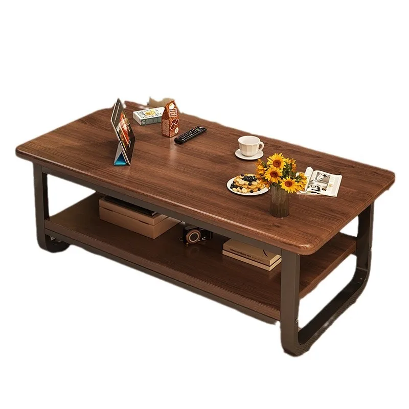 AOLIVIYA طاولة القهوة الخشبية الصلبة غرفة المعيشة المنزل بسيط مكتب طاولة الشاي أريكة بسيطة الطابق الجانبي مركز طاولة صغيرة #5