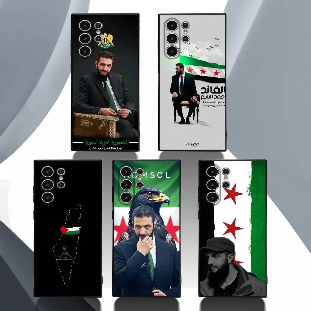 أحمد الشرفة العلم السوري جراب هاتف لسامسونج غالاكسي S25 S24 S22 S23 الترا S21 S20 زائد 5G واقية سيليكون فوندا
