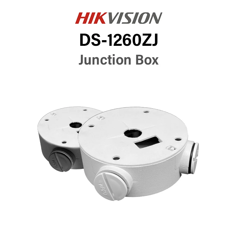 Hikvision DS-1260ZJ Junction Box Aluminum Alloy CCTV Accessories Black and White for Bullet Camera DS-2CD2T45FWD-I5 DS-2CD2T43G0