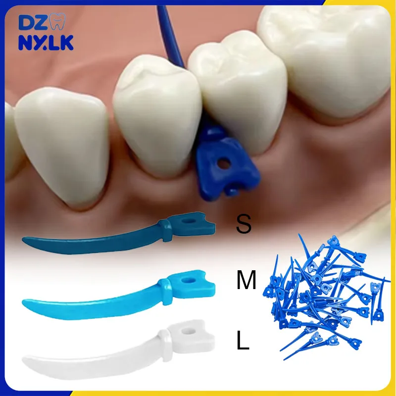 

40 шт. стоматологических клинков Tulwar, сменные клинки для секционной матричной системы, размеры L/M/S, пластиковые клинки с отверстием, стоматологический инструмент