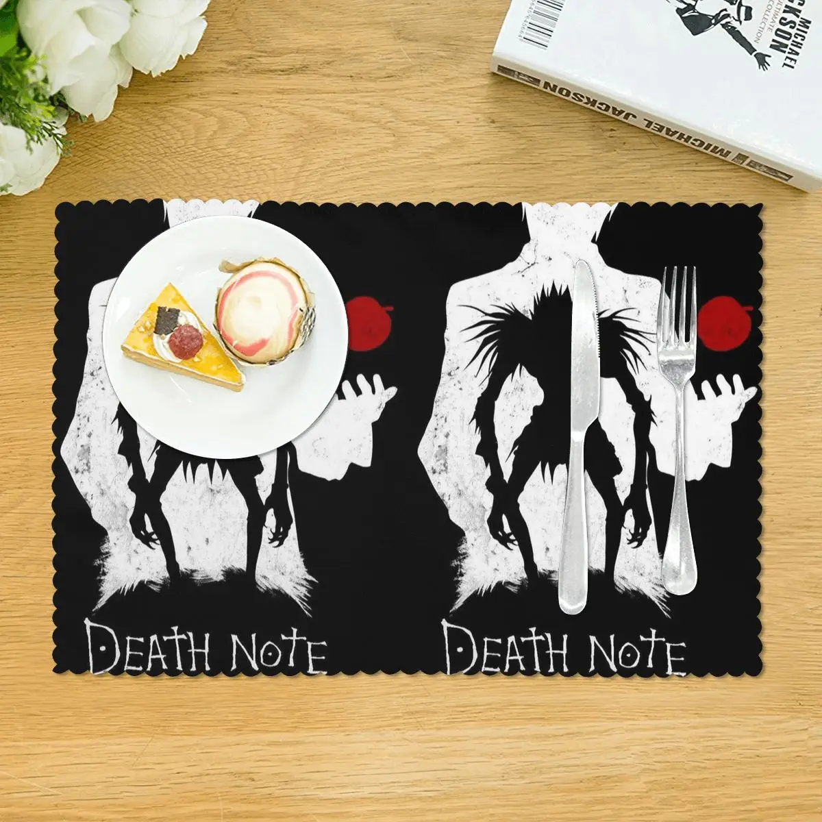 Deaths Notes Ryuk Anime Placemat Non-Slip Plate Mat for Dining Table Bowl Coaster Super Absorbent Mats