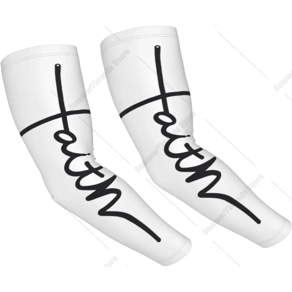 

Вера Крест Христианские рукава Иисуса Унисекс-взрослые солнцезащитные рукава для шутеров Компрессионные рукава с защитой от ультрафиолета