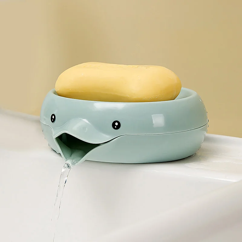 Lamgool Soap Box Cute Duck Shape Soap Dish Self Draining Soap Holder Soap Rack For Shower Bathroom Kitchen Plastic Tray Holder ﻿