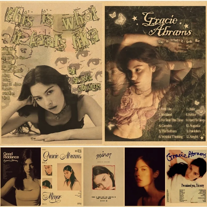 المغني غرايسي أبرامز ألبوم الموسيقى الساخن الرجعية 80s المشارك والمطبوعات صور فنية للجدران غرفة نوم غرفة المعيشة ديكور المنزل هدية