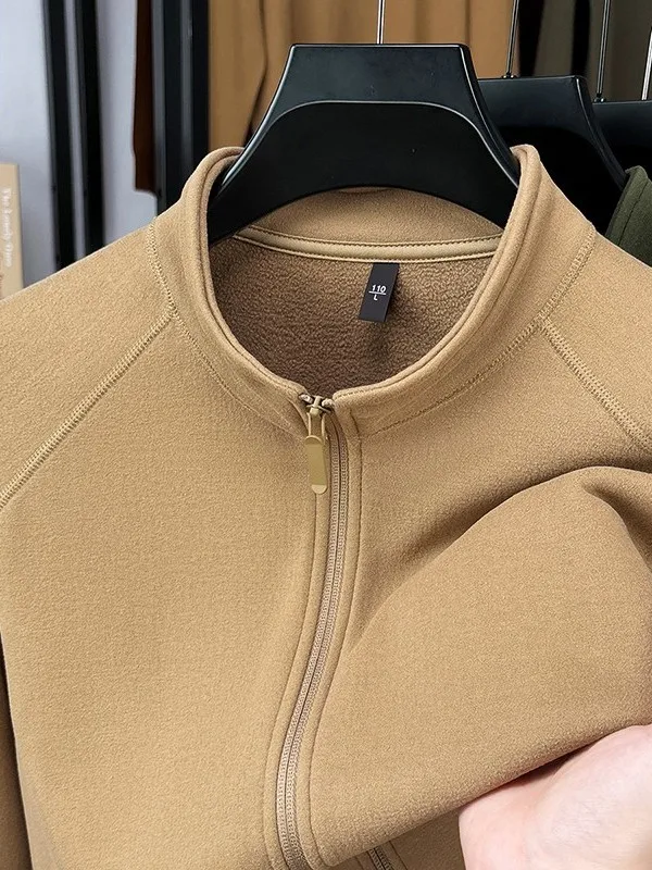 

Мужская толстовка с капюшоном, повседневная толстовка с воротником-стойкой середины века, цветной открытый кардиган, удобная дышащая весенне-осенняя куртка