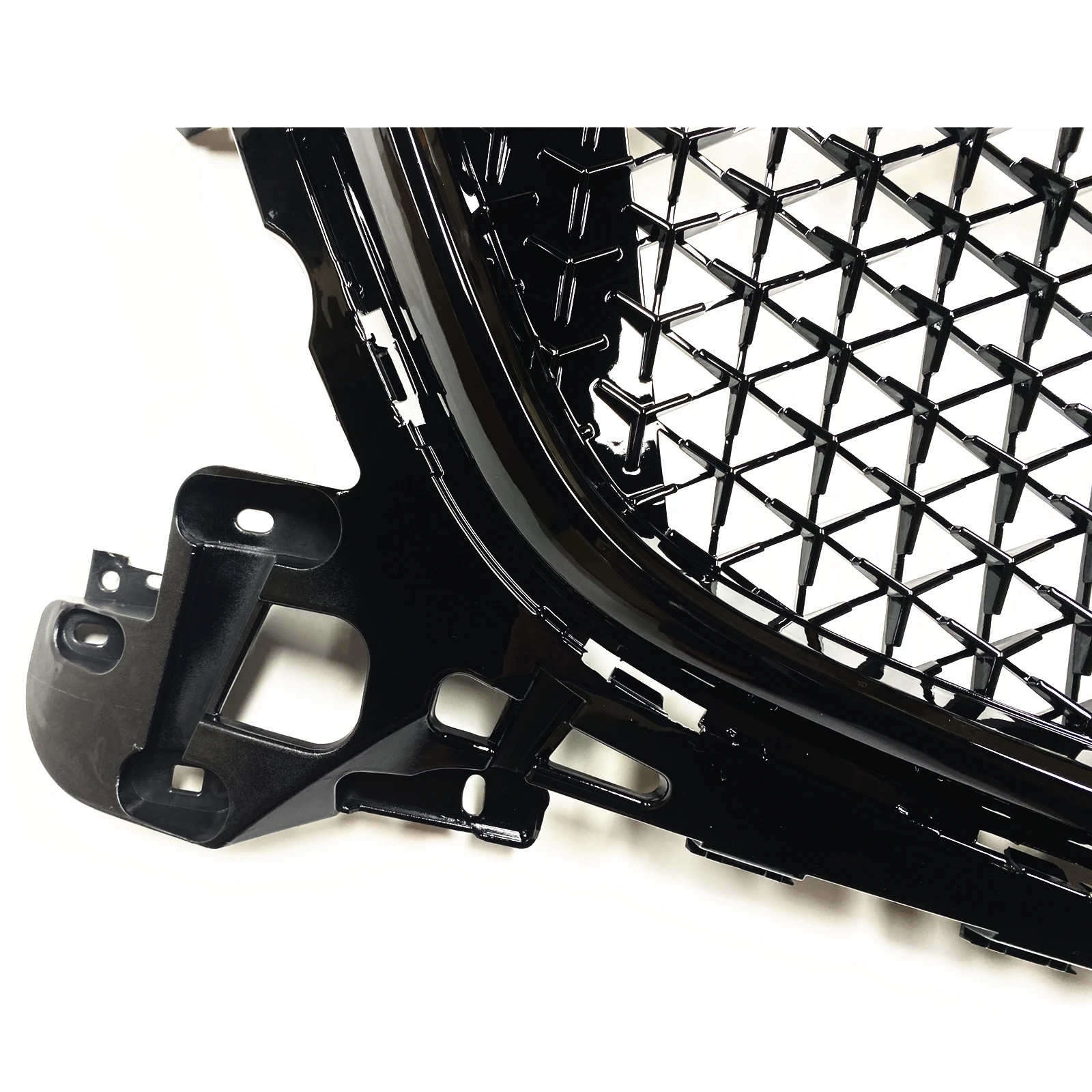 Car Front Grille Grill Upper Replacement Bumper Hood Mesh Auto Part For Mazda 3 Axela 2017-2018 Honeycomb Style