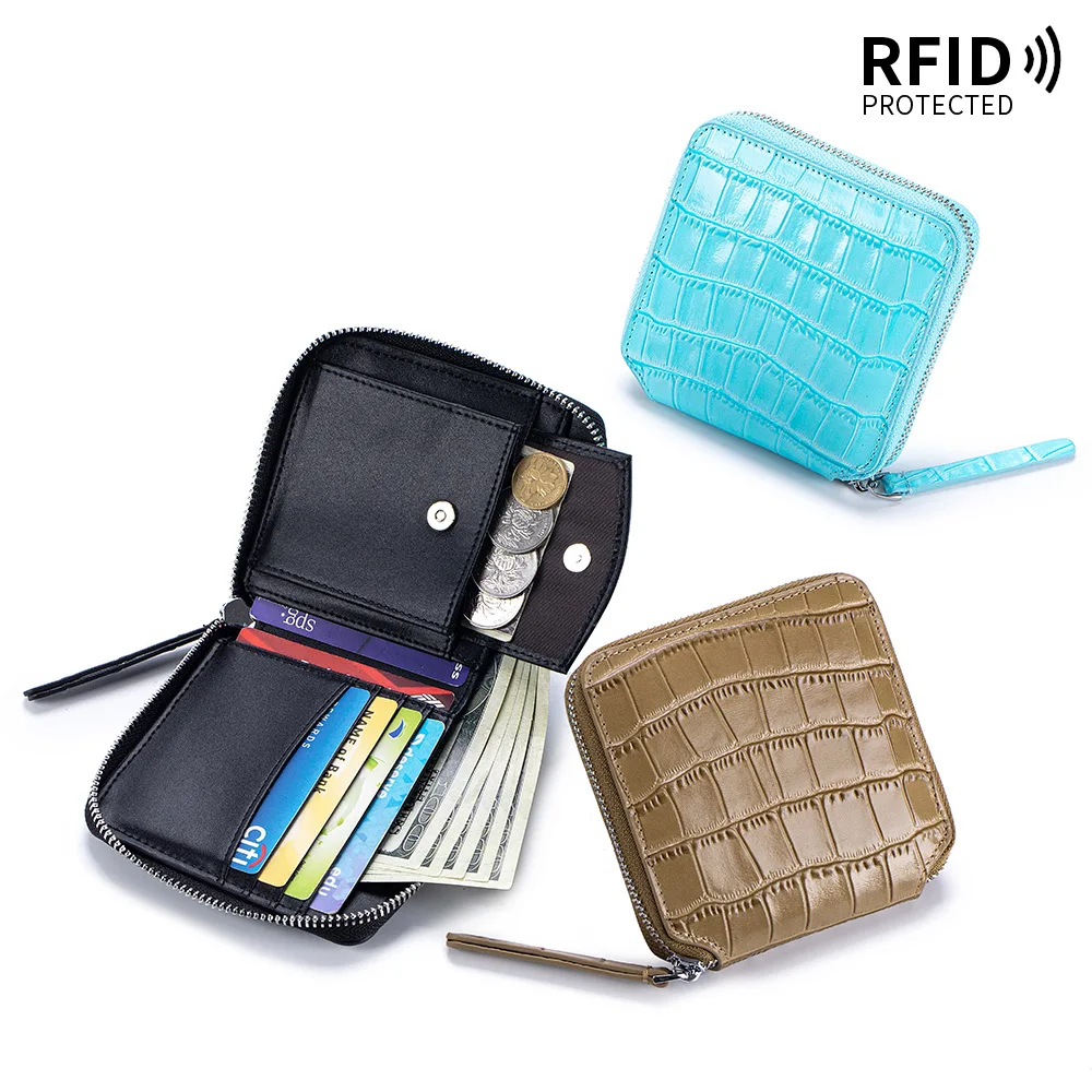 fashionable-woman-purse-new-crocodile-pattern-short-zipper-wallet-for-women-made-of-cowhide-large-capacity-with-multiple-card