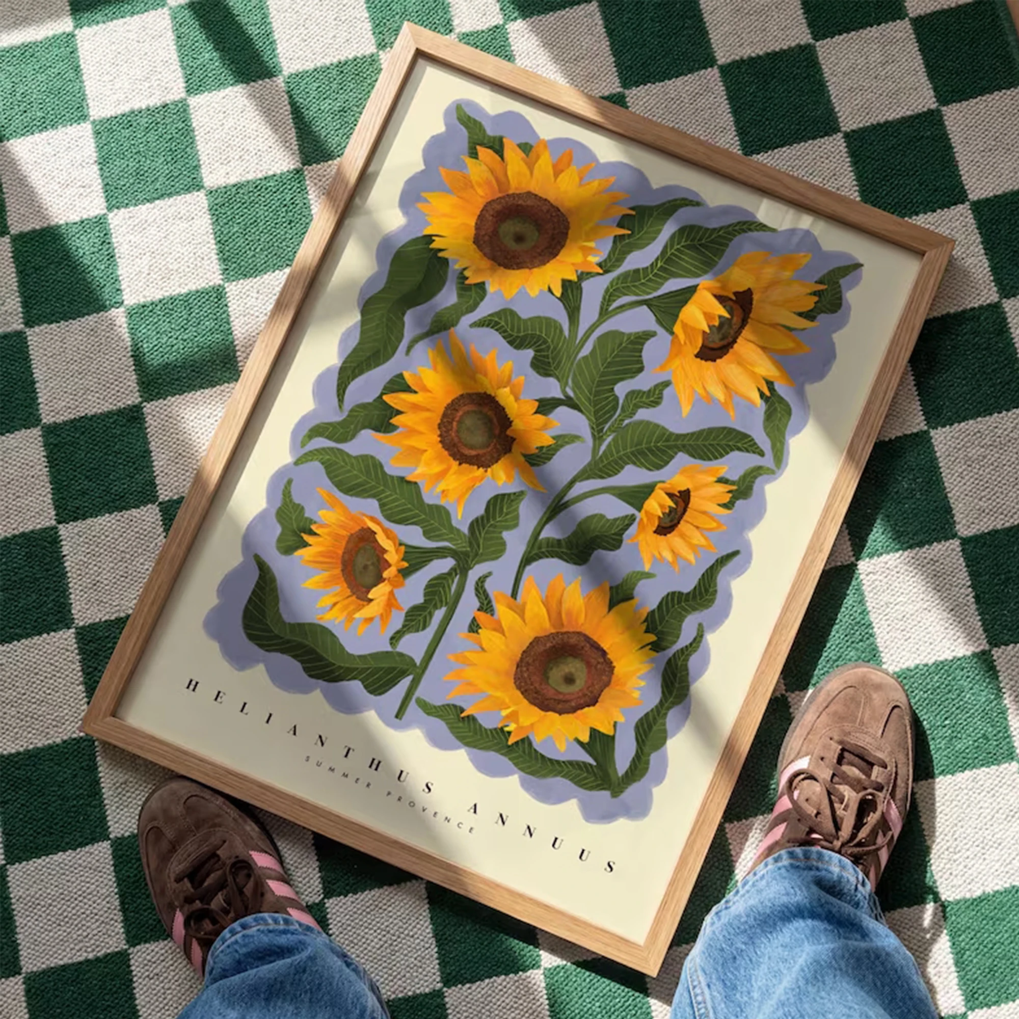 Modern Hand Drawn Sunflowers W - огляд і ціна Photography Image