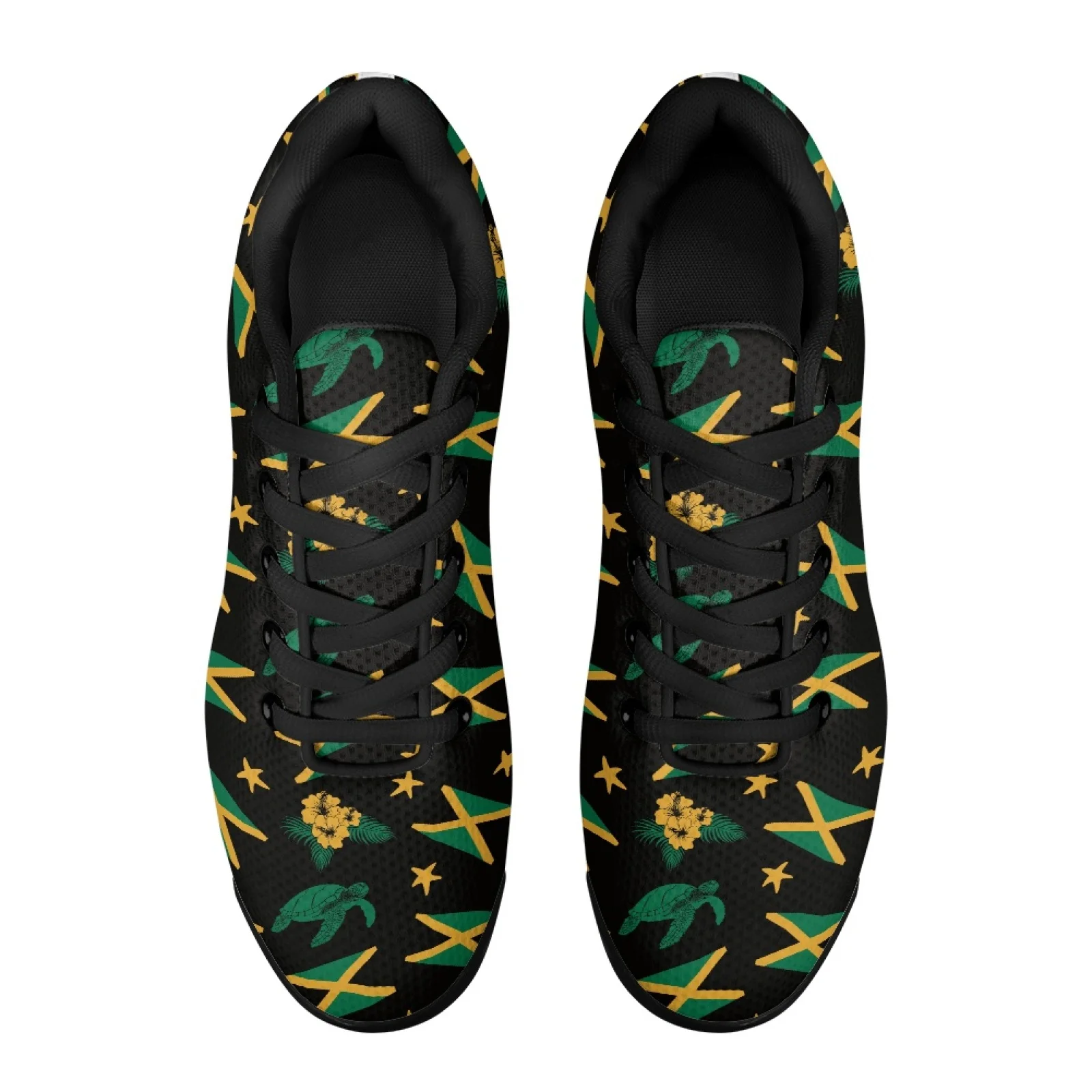 PENSTROLL Easy Walking Shoes Comfortable Walking Sneakers for Workout Men Jamaica Flag Pattern