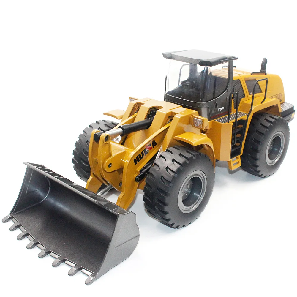 Huina 1583 Alloy Version 22-channel Remote Control Bulldozer 2.4G Wireless Large Remote Control Car Engineering Car Loader Toy