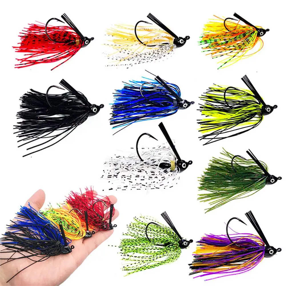 7g10g14g/8cm Silicone Fishing Lures Sequin Swimming Jigs Heads Suitable For Saltwater Freshwater