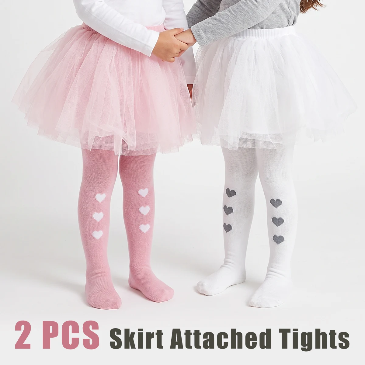 2er-Pack Rock-Strumpfhosen, Mädchen-Leggings, Niedlich, Einfach und Vielseitig, Geeignet für Kinder-Alltagsoutfits – Detail 1