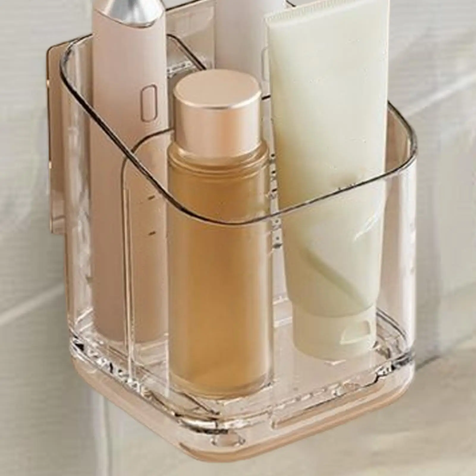 

Adhesive Toothbrush Holders Bathroom Wall Holder Organizer Shower Toothpaste Storage Rack For Bathroom Shower Bedroom Home RV