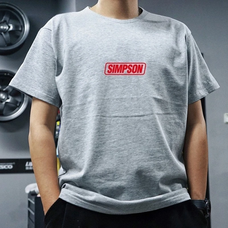 Attrezzatura motociclistica americana Casco SIMPSON T-shirt a maniche corte Camicia culturale Tendenza Harajuku Personalità semplice Y2K