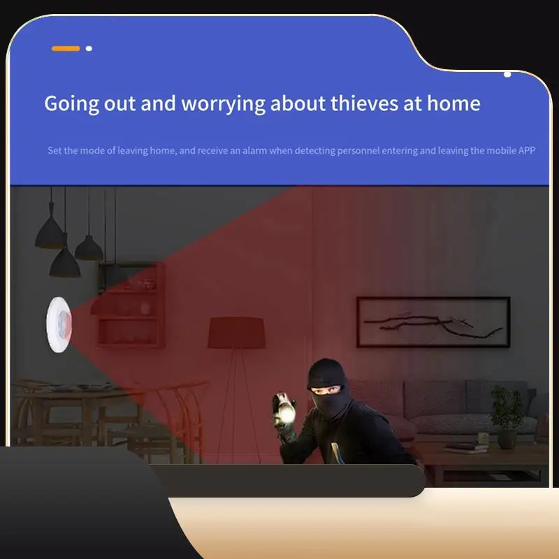 

Zigbee Smart Human Presence Sensor Zero Fire Wire Connected Human Motion Sensor With Anti-Theft Warning For Smart Home-T44C