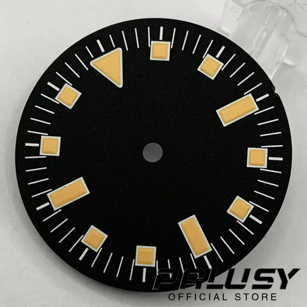 28.5mm NH35 Black Orange Watch Dial Luminous Watch face Fit NH35 NH36 PT5000 ETA 2824 2836 Miyota 8215 821A ST1612 Movement