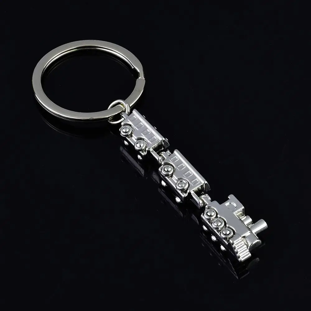 Delicate Creative Unisex Gift Train Shaped Metal Key Ring Key Holder Fashion Jewelry Key Chain