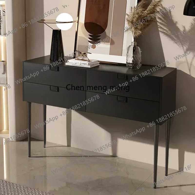 

RR French Minimalist Console Table With Storage Rustic Modern Rectangle Console Table Living Room Porch Wohnzimmer Tisch Furnitu
