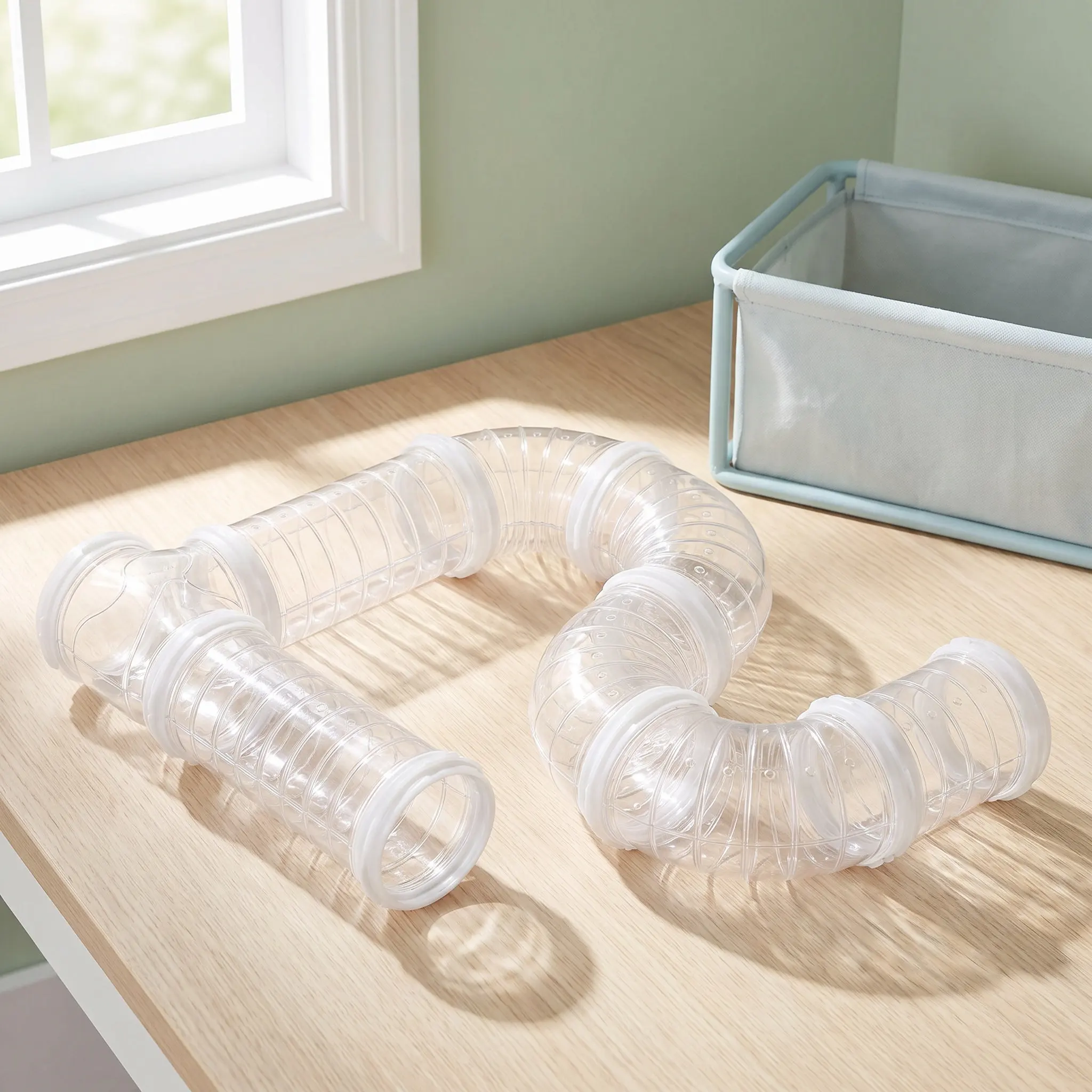 1Set Pet Exercise Tunnel Transparent Hamster Tubes DIY Configurable Connection for Small Animal Cage Hamster Pipeline