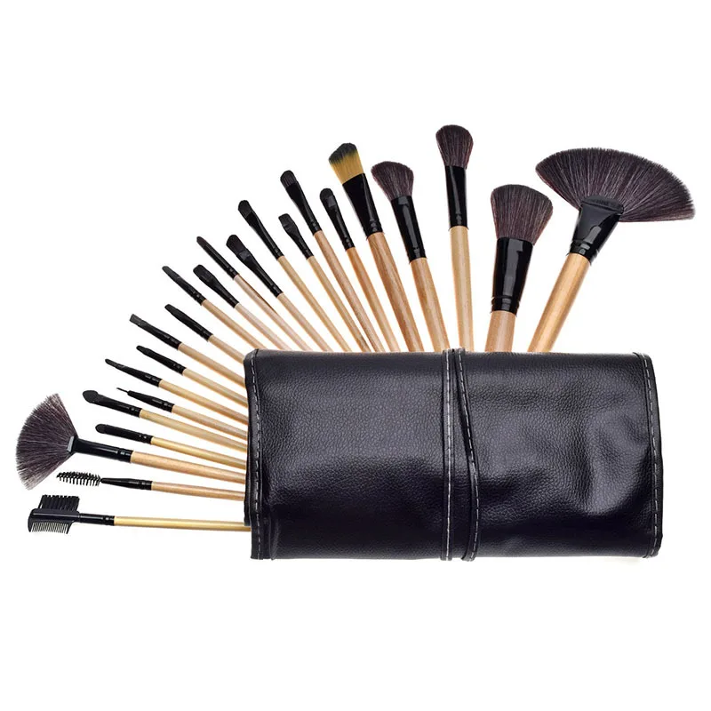 Free Gift Bag and Sponge for 24 pcs Makeup Brush Sets Cosmetics Brushes Eyebrow Powder Foundation Shadows Make Up Tools