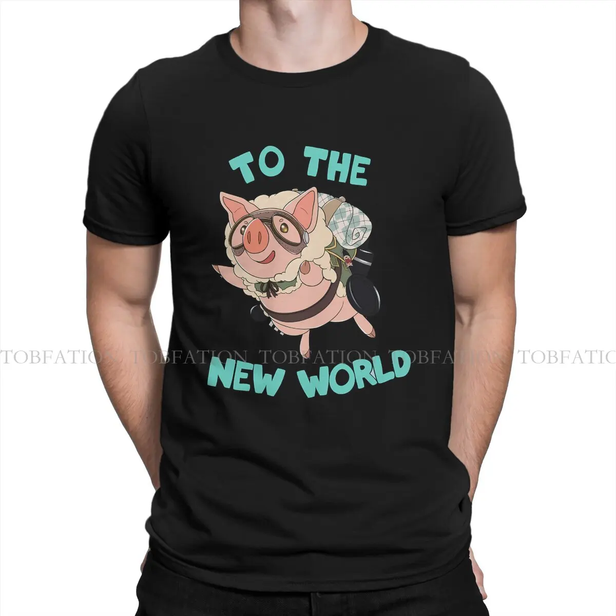 Monster Hunter World Poogie Round Collar TShirt Pig Animal Pure Cotton Classic T Shirt Man's Clothes Individuality Hot Sale