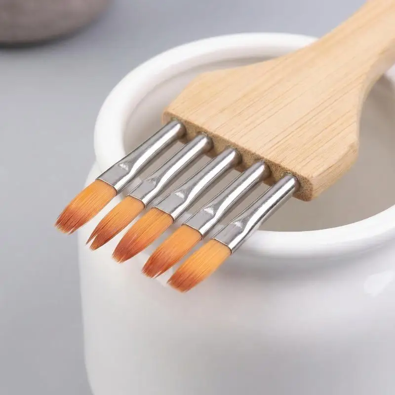 1/3/6 nylon blended wool art supplies, multi tooth brush comb, watercolor acrylic brush set