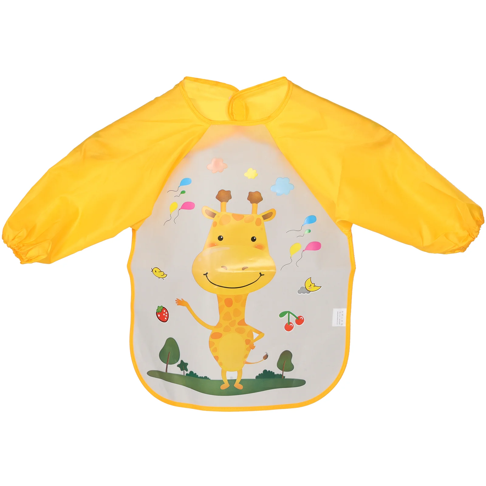 

Eating Bib Toddler Smock Children's Overalls Baby Bibs Long Sleeve / Waterproof Yellow Polyester Painting Aprons for 4-6