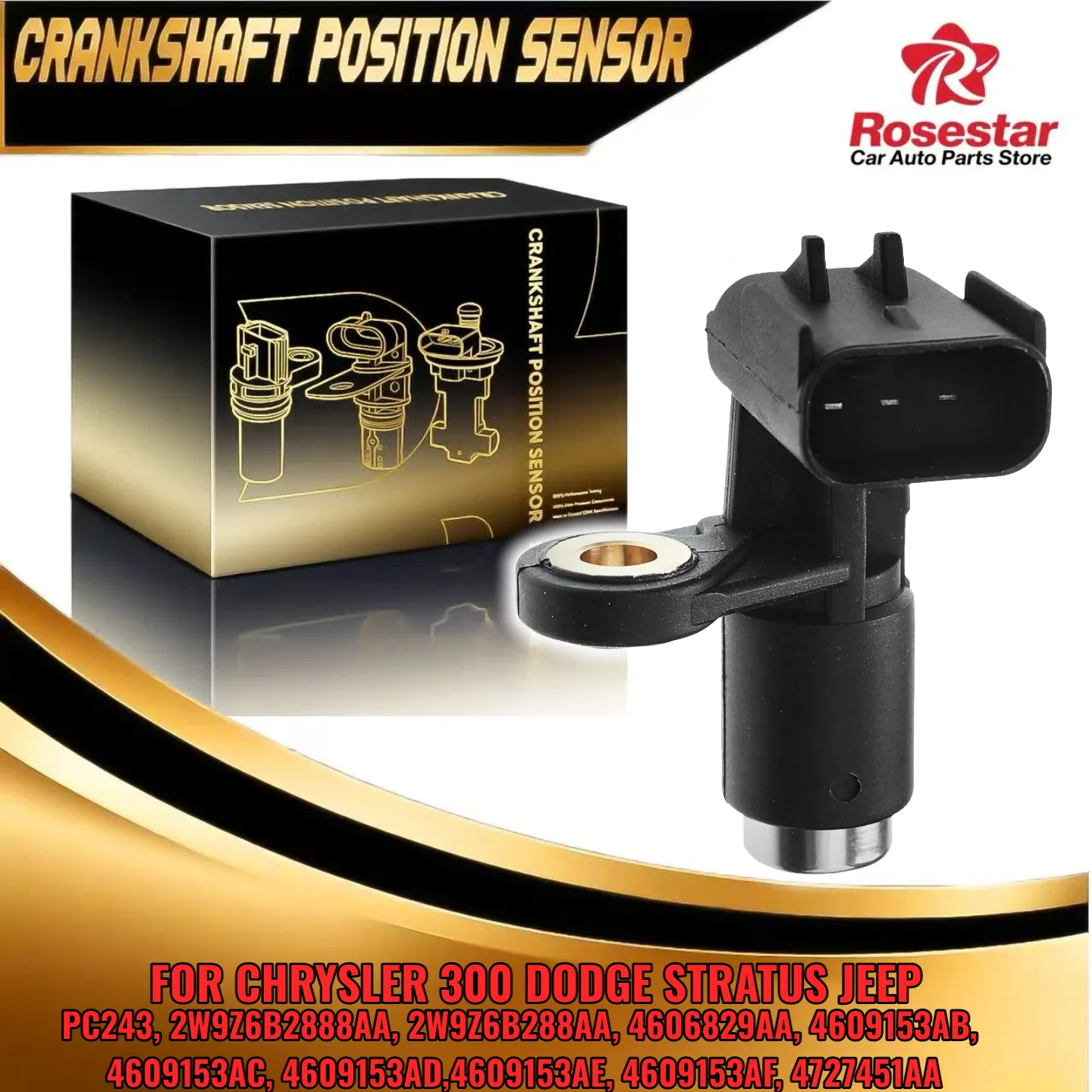 

4606829AA Crankshaft Position Sensor fits CHRYSLER 300 DODGE Charger JEEP Wrangler 4609153AB