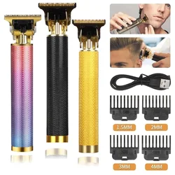 Tondeuse à cheveux électrique USB T9 pour hommes, machine de découpe de cheveux, tondeuses à cheveux rechargeables, rasoir professionnel, tondeuse à barbe