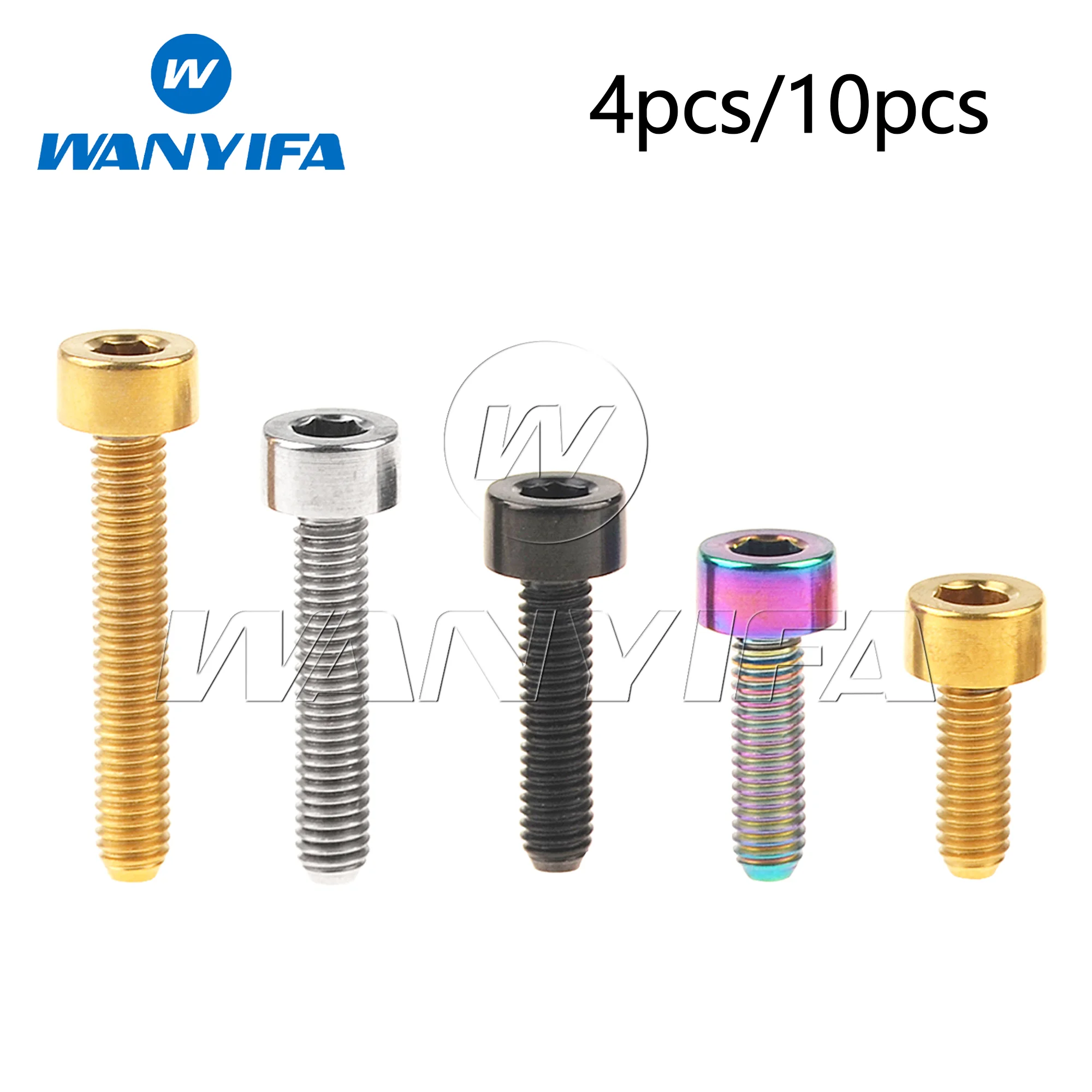 

Wanyifa Titanium Bolt M3x6/8/10/12/15/18/20mm Hex Head Screws for Aeronautical Model 4/10pcs